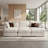 137.7" Modular Sofa Oversized Cloud Couch With 3 Ottoman And 2 Built-In Storage Side Tables-864715698