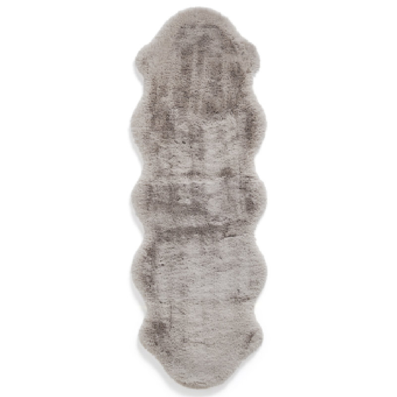 Lehi area rug Table Tufted Sheepskin Silver, Novelty 60 x 180cm