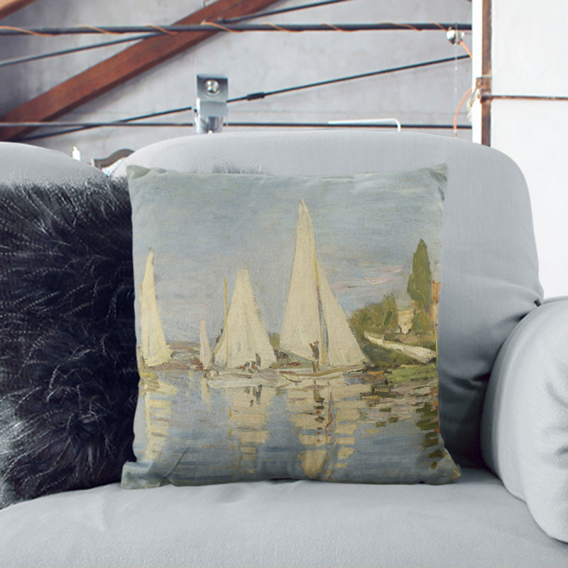 Regattas At Argenteuil Square Throw Cushion, 55cm H x 55cm W x 20cm D