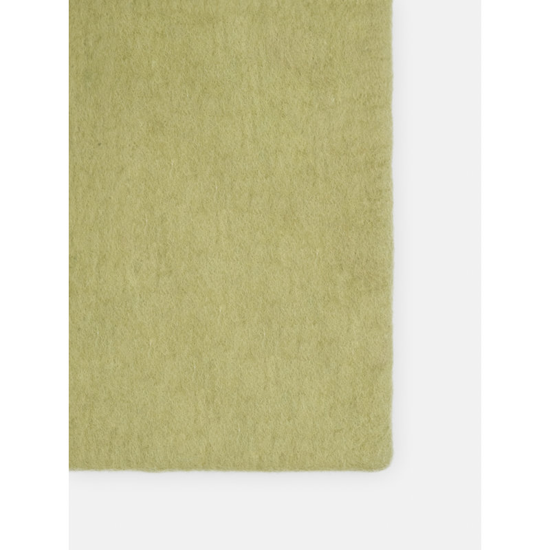 Solid Colour Wool Hand Woven Shag Area Rug, Rectangle 70 x 100cm