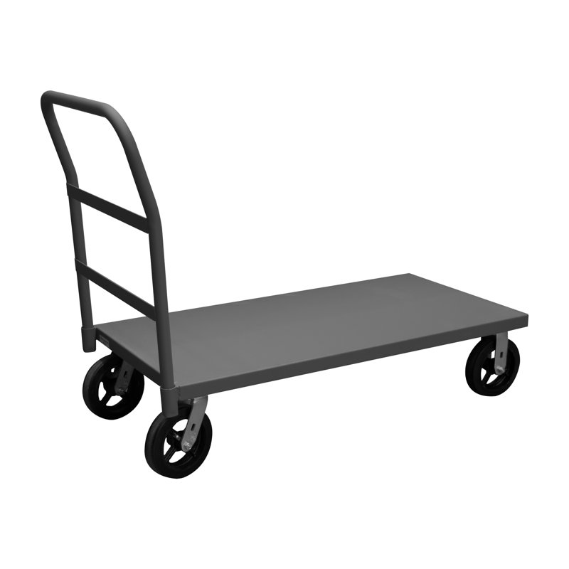 Chariot plateforme en caoutchouc 2400 lb, H 38,25 po x l 75,63 po x P 30,38 po