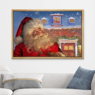 Vintage Santa Claus Winter Portrait Celebrations & Holidays Decor Illustrations Modern Art