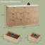 7-drawer Fluted Design Dresser Organizer, Wood Large Chest Of Drawers