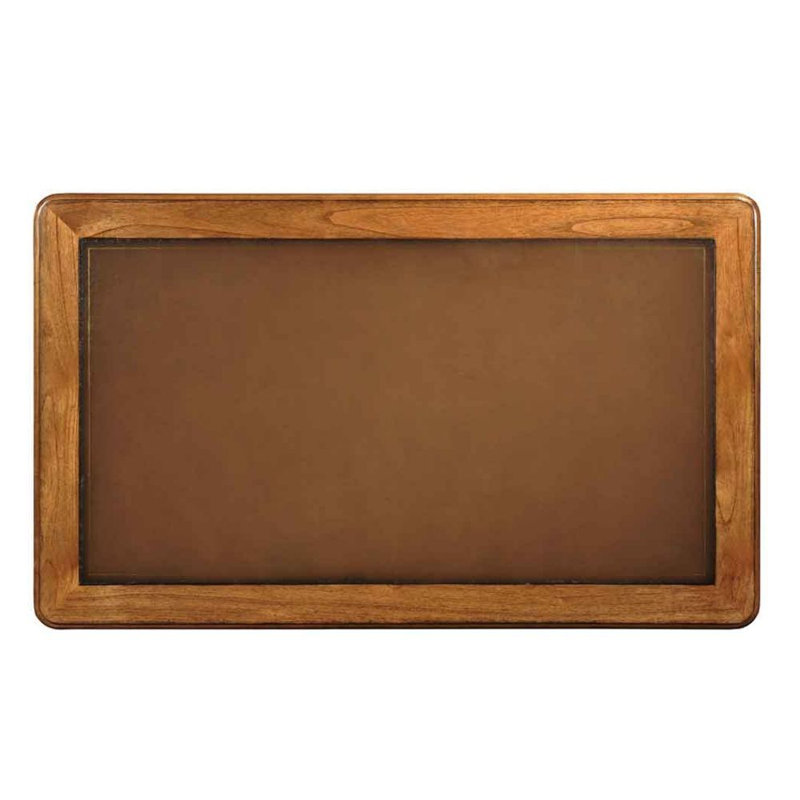 Alaba Solid Wood Base Executive Desk, Large, Brown Leather
