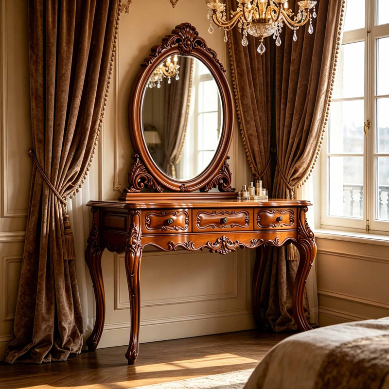Coiffeuse d'intérieur luxueuse de style européen