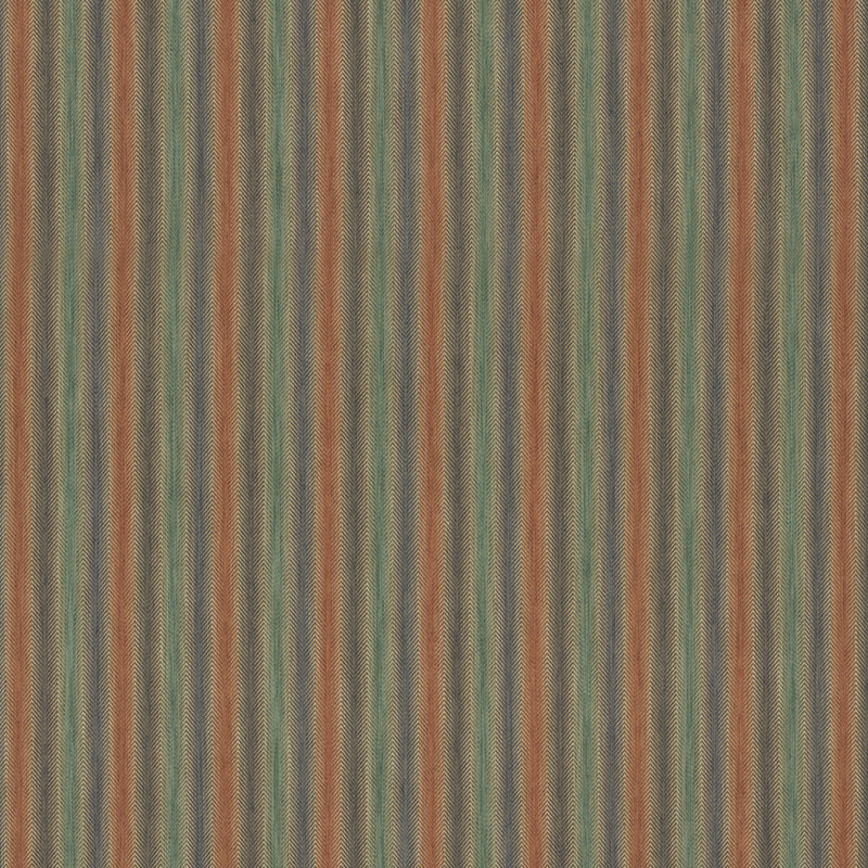 Icons Shepton Cotton Blend Performance Fabric, Teal/Spice