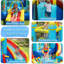 Jeu gonflable 11 'x 11' avec deux glissades d'eau, une piscine et un souffleur d'air de 450 W pour les enfants-98411773