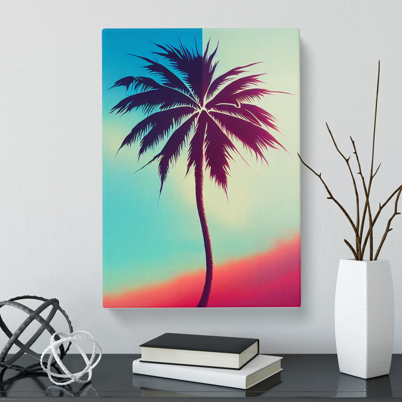 Palm Tree Spray - Wrapped Canvas, 76cm H x 50cm W x 3cm D