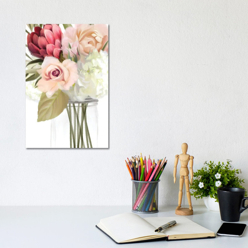 Spring Mason Jar by House Fenway - Wrapped Canvas Print, 30.48cm H x 20.32cm W x 1.905cm D
