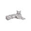 Resin Cat Figurine, Silver Leaf