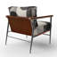 Chaise d'appoint à formes abstraites - Fauteuil à courbes minimalistes noir et blanc-2022017912