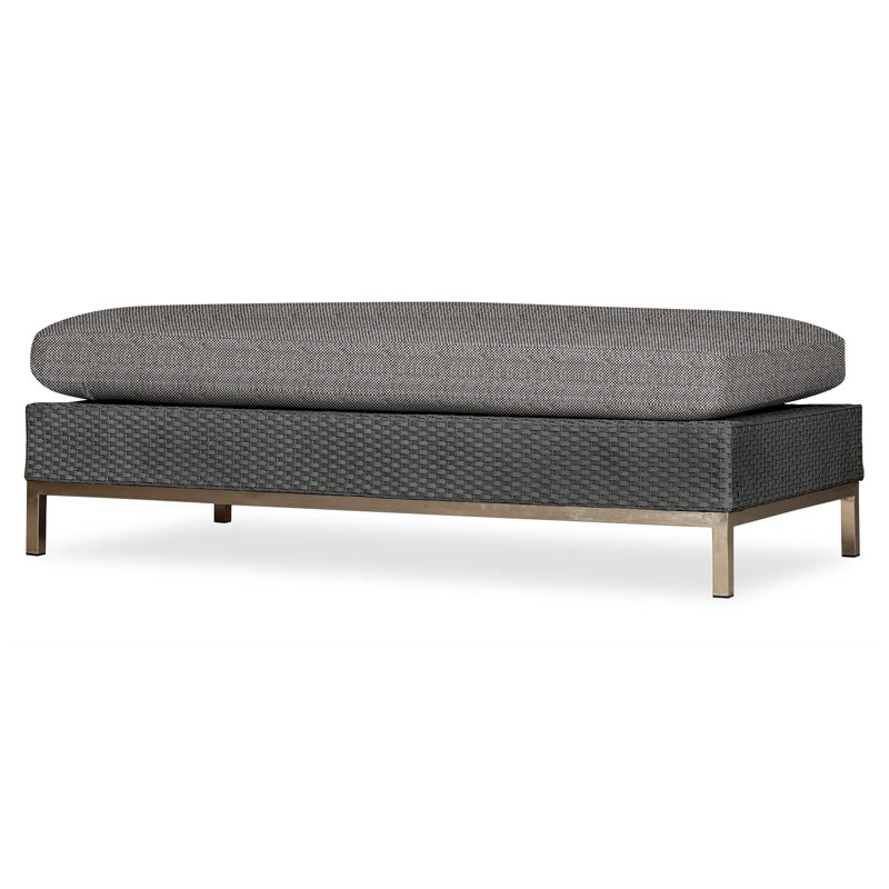 Elements Outdoor Ottoman, Demo Skyway, Hickory