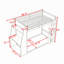 Lit superposé en bois avec bureau, tablettes, station de charge et éclairage DEL-3297722-3297724