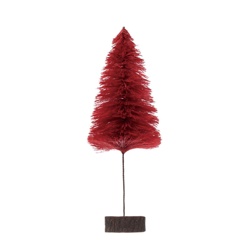 Arbre à brosse en sisal avec base en bois