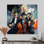 Three Cool Jazz Double Bass Bassers - Musician Wall Art Living Room
