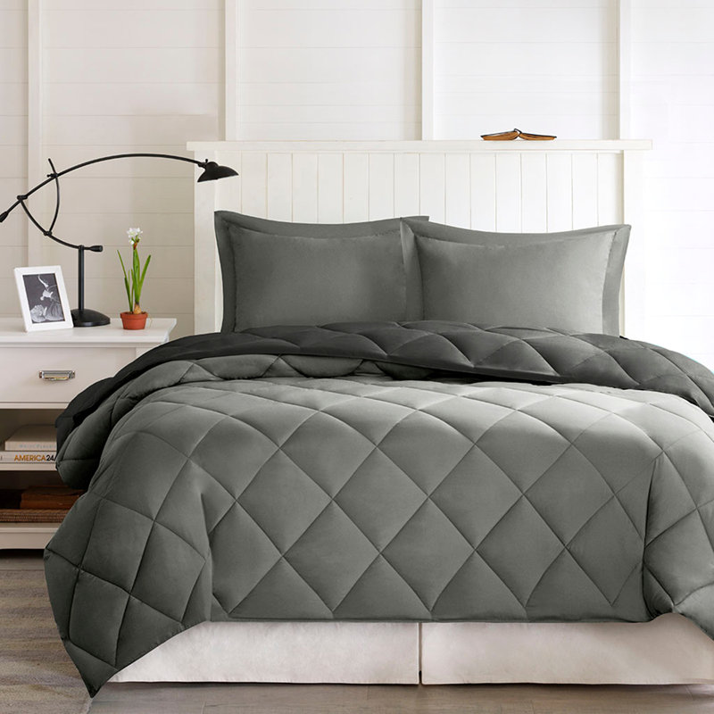 Ensemble d'édredon en duvet synthétique réversible 3M Scotchgard