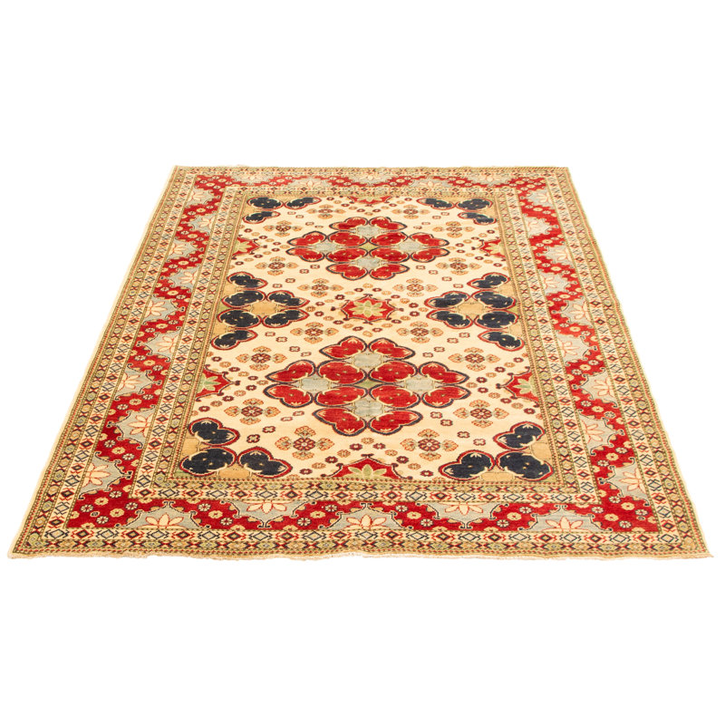 Tapis unique en laine noué à la main 6 pi 7 po x 9 pi 2 po nouvel âge Franceschina