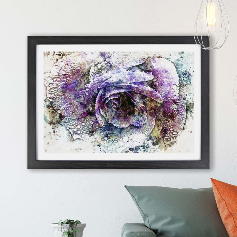 Rose - Framed Print, Black, 24cm H x 33cm W x 2cm D