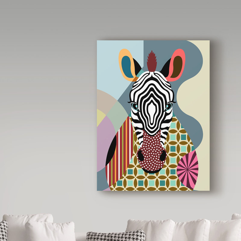 «Spectrum Zebra» par Buckey, impression sur toile tendue, H 19 po x l 14 po x P 2 po