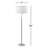 Adaire 58'' Brass an Walnut Traditional Floor Lamp