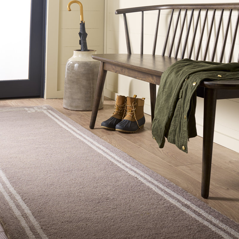 Martha Stewart Hand Tufted Wool; Cotton Geometric Indoor / Outdoor Rug, Runner 2'3" x 8'