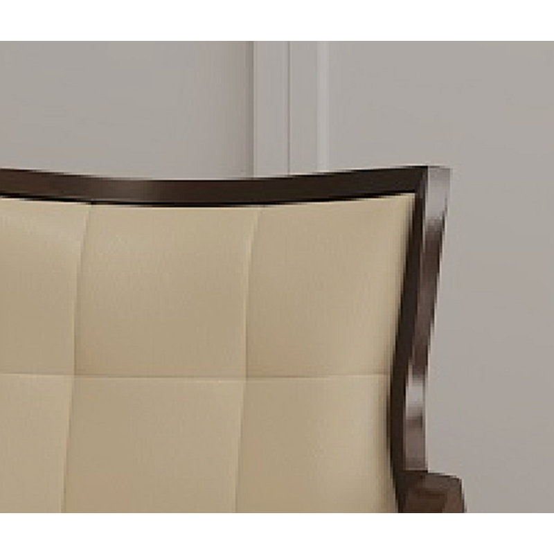 Chaise rembourrée en bois Fifth Avenue, Crème, crème