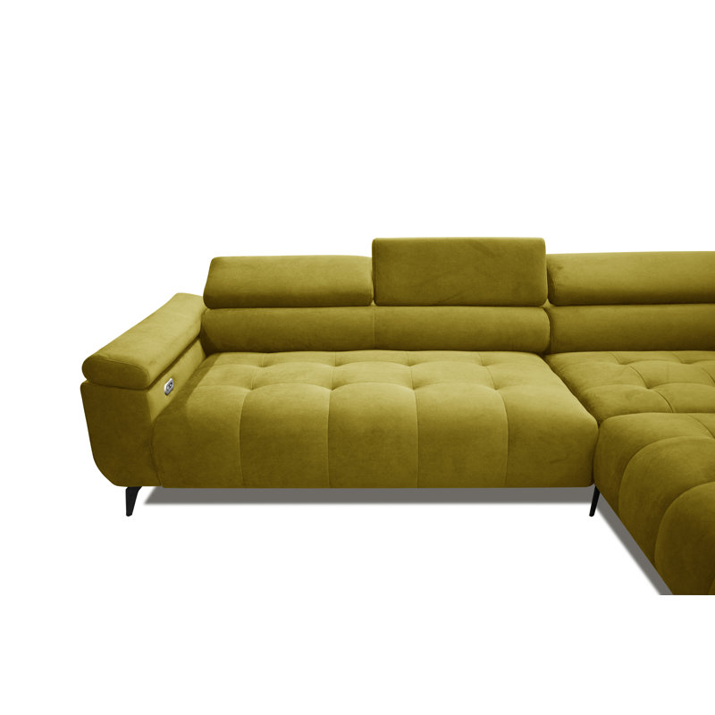 Temecia 3 Seater Corner Sofa , Left Hand Facing, Green