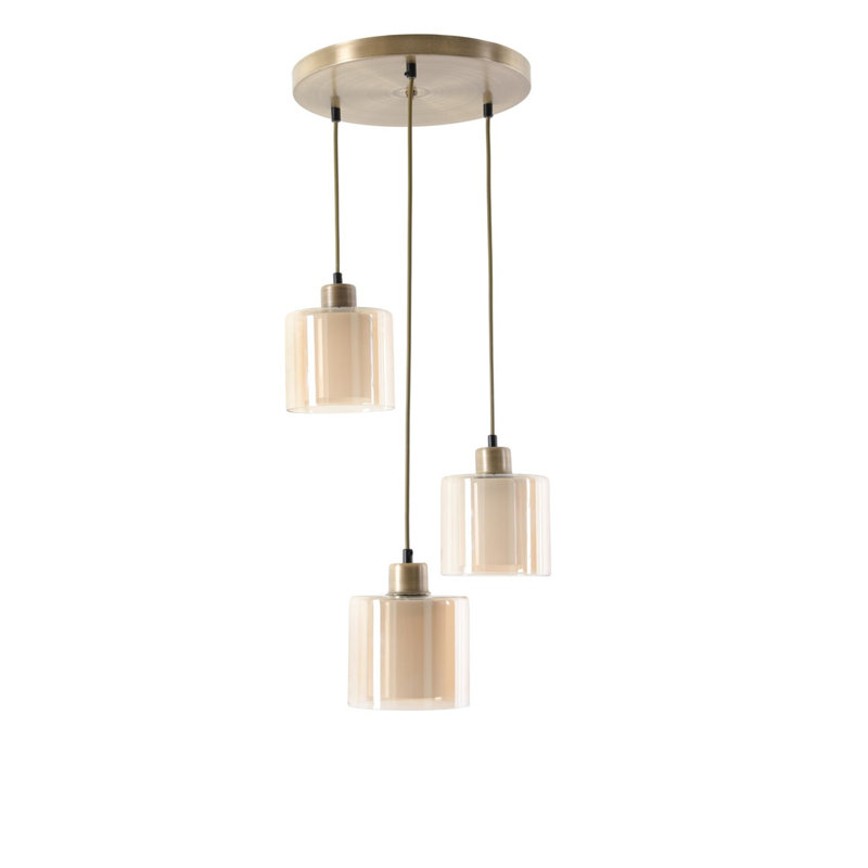 Lustre scandinave Glam, finition cuivre, 27,6 po x 11,8 po | Fabrication 100% métal, peinture séchée au four, revêtement dégringolé | Douille E27, 40 W maximum | Luminaire élégant pour la décoration intérieure moderne et les espaces repas