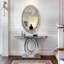 Grande console à miroir en forme d'olive avec miroir