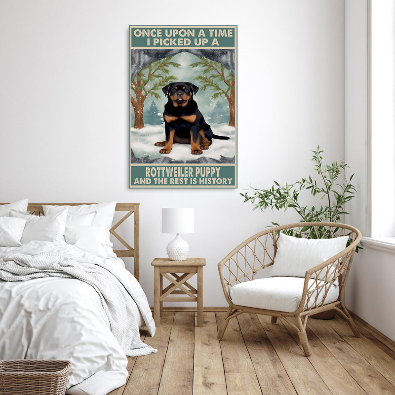 " I Picked Upa Rottweiler ", 20" H x 16" W x 1.25" D
