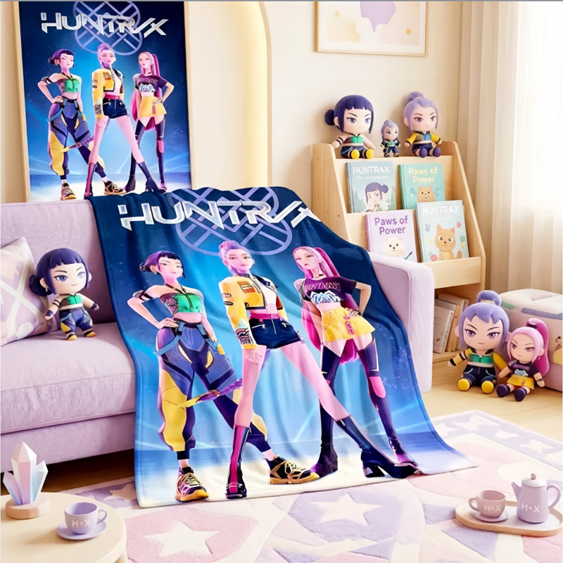 Caricature Kpop Demon Hunters Merch, 59 po x 51 po Kpop Demon Hunters
