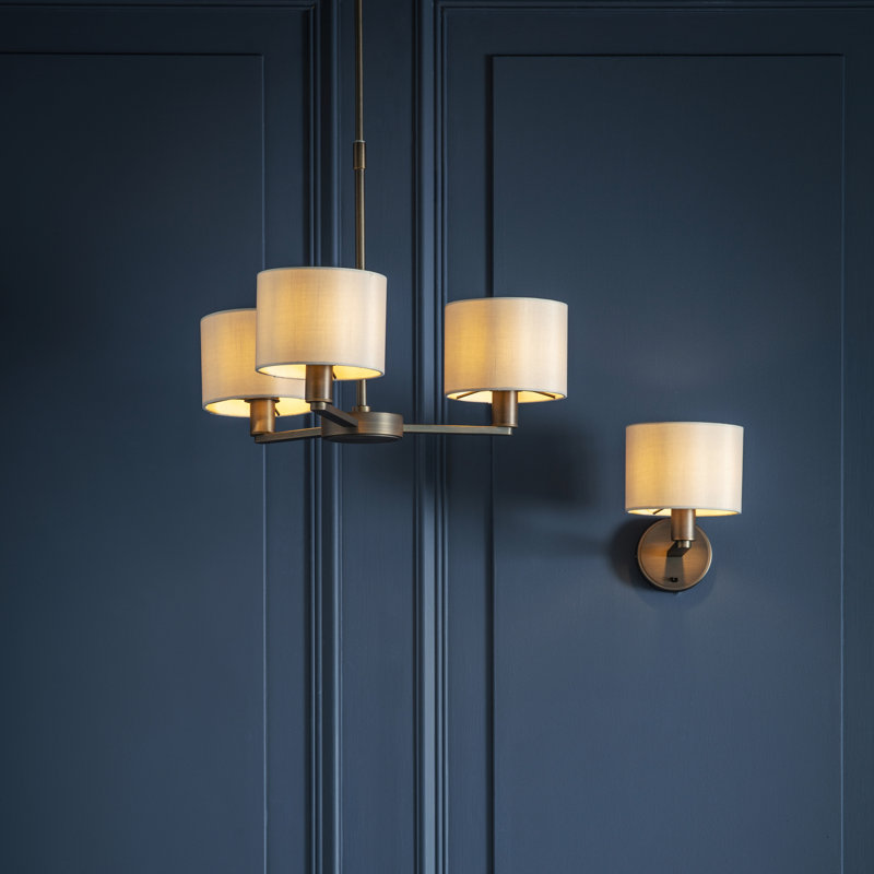 Katrina Armed Sconce, Antique Bronze/Grey