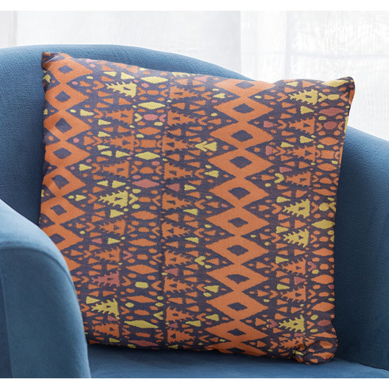 Coussin abstrait en coton parade, 20 po x 26 po