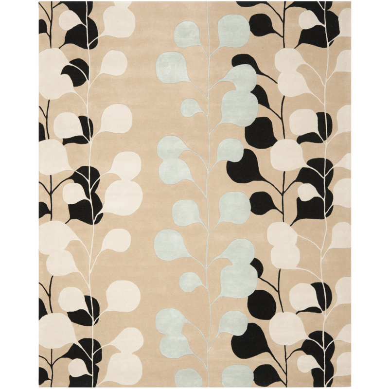 Andersen Hand Tufted Wool Floral Rug, Rectangle 4' x 6'