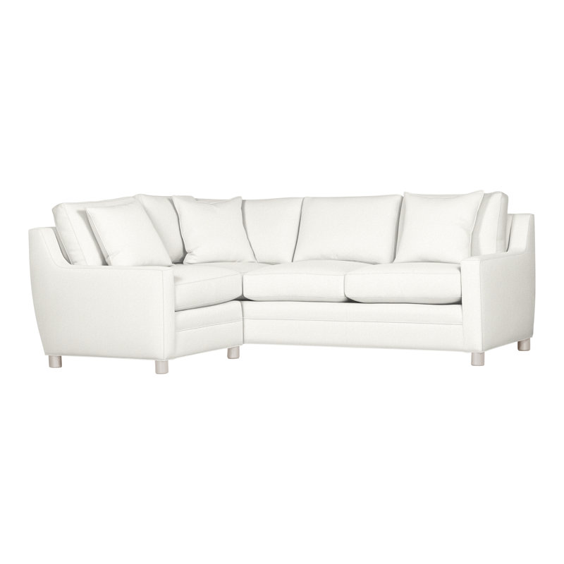 American Bungalow 2-Piece Fairgrove Sectional, Kennelly Snow, Casa Blanca