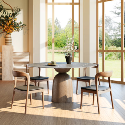 Ikerne Gray Sintered Stone Dining Table Set For 4