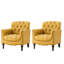 Fauteuil en cuir véritable capitonné l 32 po Orme-122503355