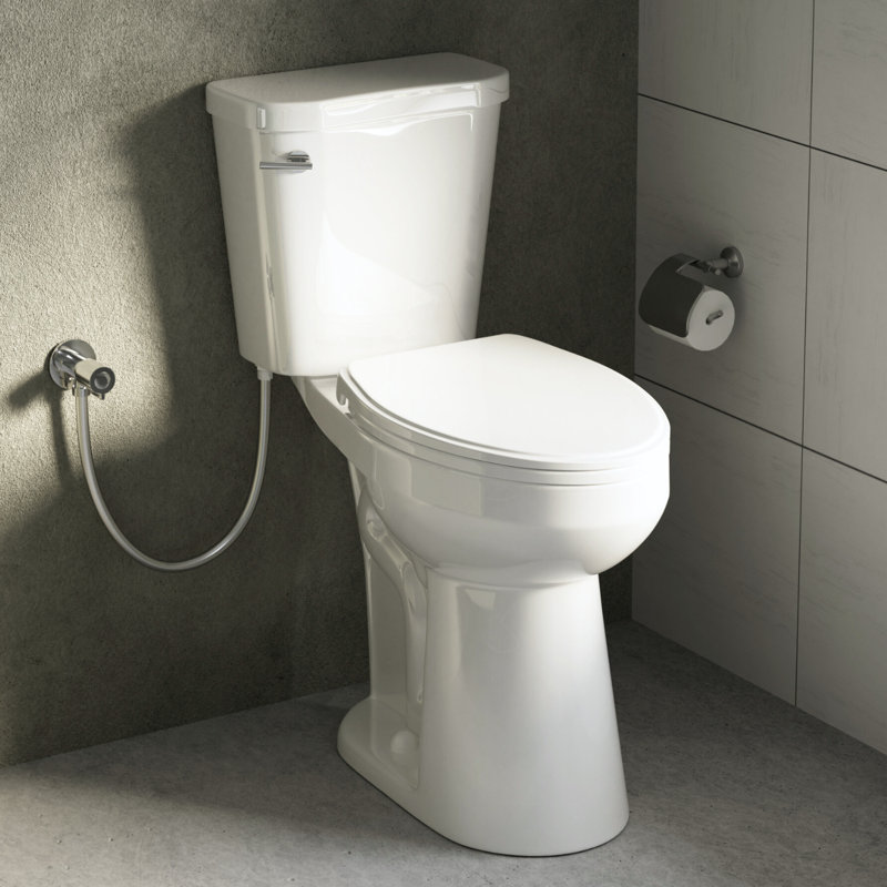 Los Flexi Two-Piece Tall Toilet, Comfort Elongated Bowl & ADA Height, 1.28GPF Siphon Flush, 12 Rough-in, Ideal for Most Users