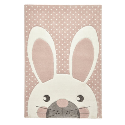 Leffel area rug Machine Woven Rectangle Pink