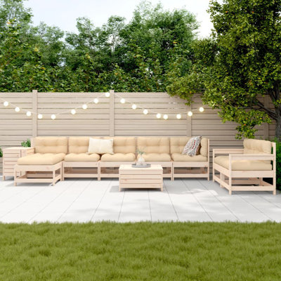 66cm Wide Straight Wood Patio Sofa