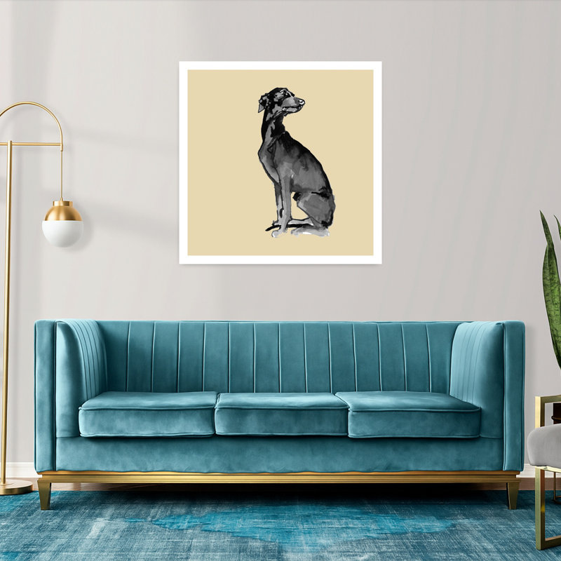 Art contemporain, chien très moderne, H 36 po x l 36 po
