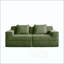 Canapé modulaire à 2 places sans siège, canapé modulaire Cloud avec assise profonde et canapé modulaire moderne à 2 places avec coussins décoratifs-508105719