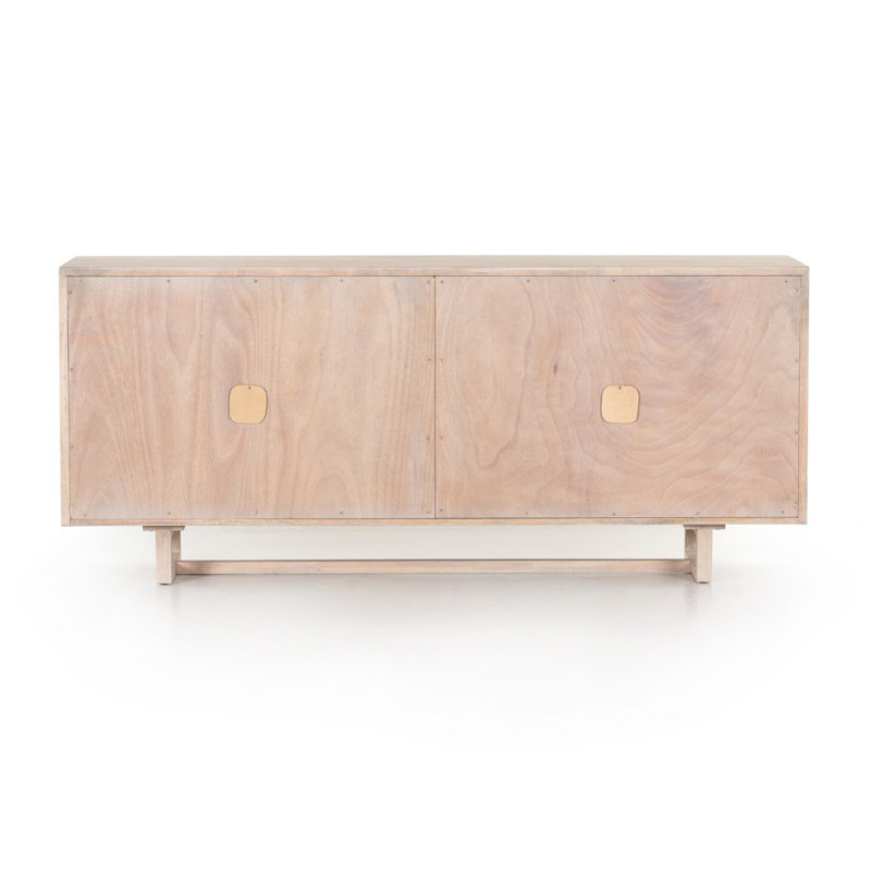Clarita 72'' W Solid Wood Sideboard, White 