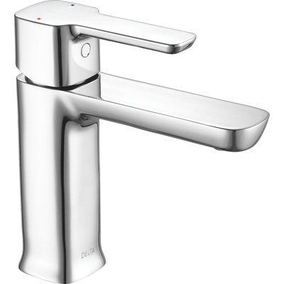 Modern Chrome Bathroom Faucet, Single Hole Bathroom Sink Faucet for Vanity, Metal Push-Pop Drain Assembly, Chrome 567LF-MPU