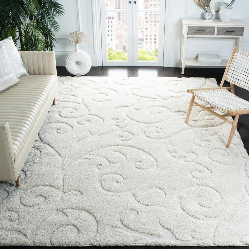Amza Area Rug, Rectangle 9' x 12', Cream