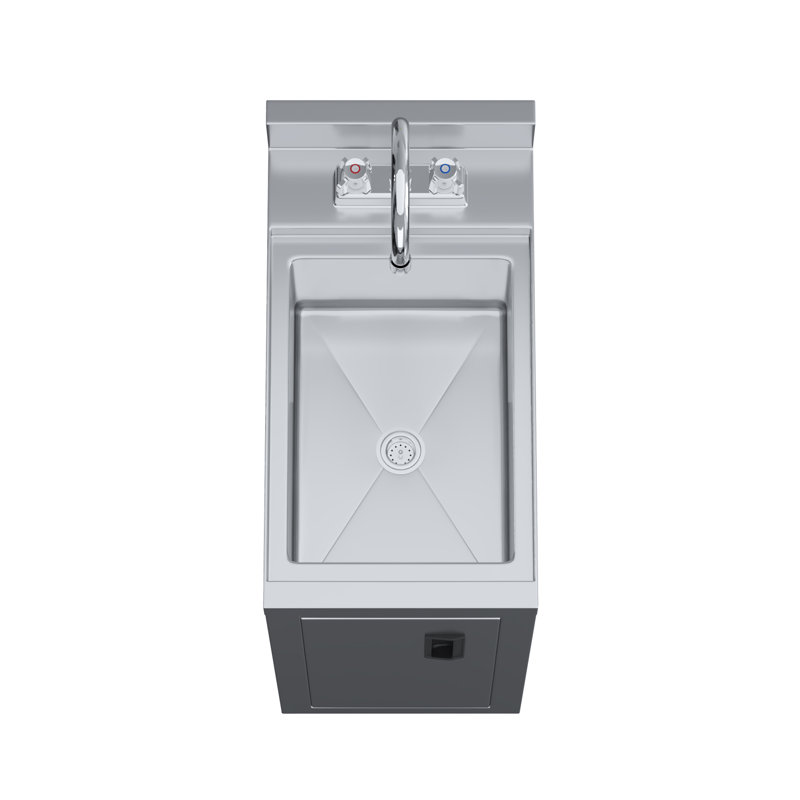 Évier de cuisine encastré en acier inoxydable 22 po x 12 po avec base Amgood