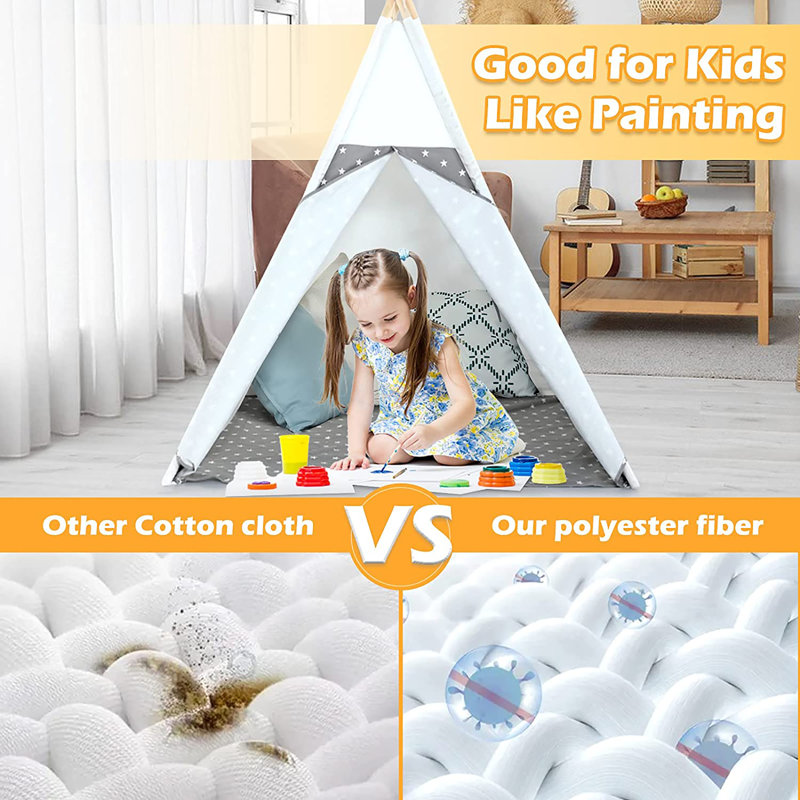 SISTICKER 47.2'' W x 47'' D Indoor / Outdoor Triangular Play Tent