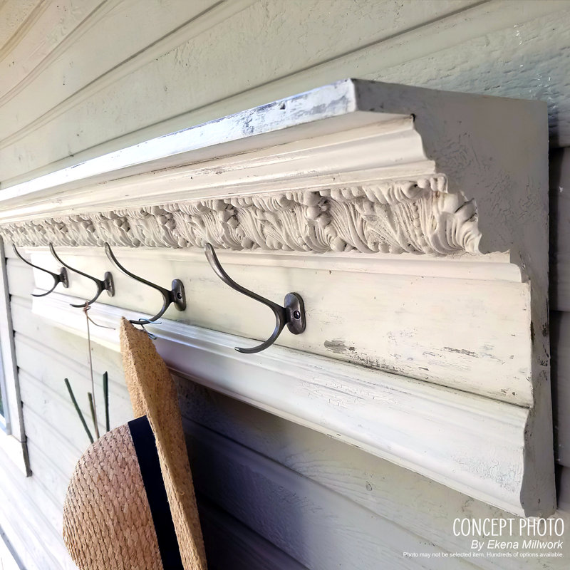 Hillsborough Rococo White Polyurethane Crown Moulding