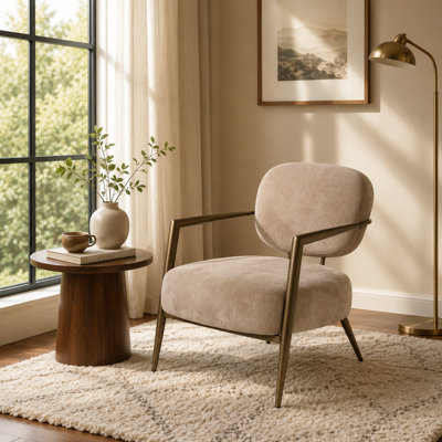  25.21" Modern Upholstered Accent Chair 
