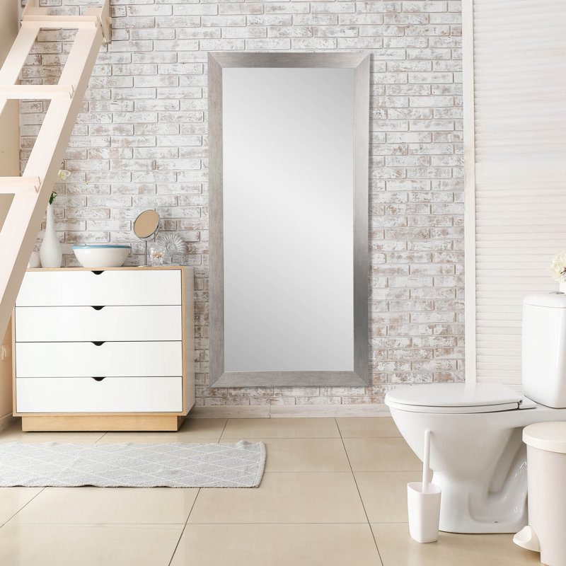 Miroir décoratif Daisytown, H 50,5 po x l 32,5 po, Argent brossé